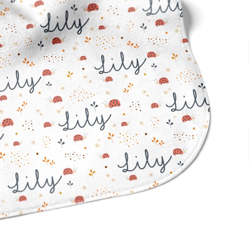 ladybug hooded towel corner