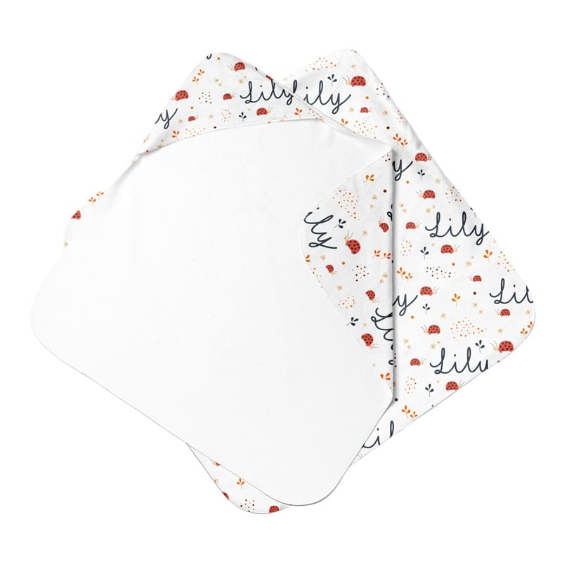 ladybug hooded towel front
