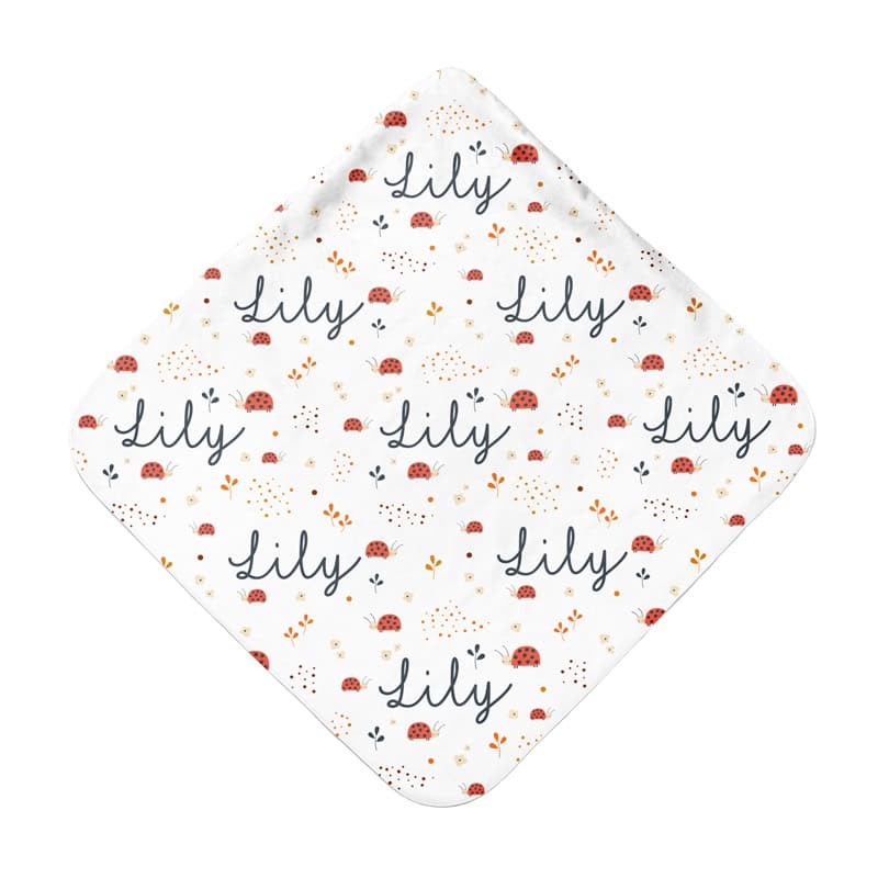 ladybug hooded towel