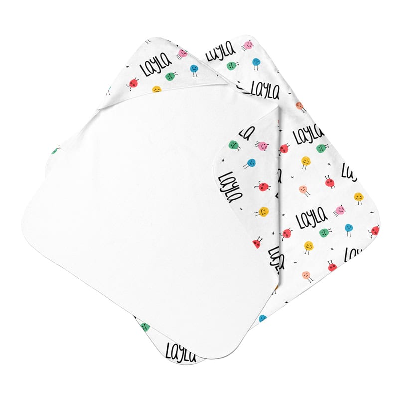 little fuzzies hooded towel front