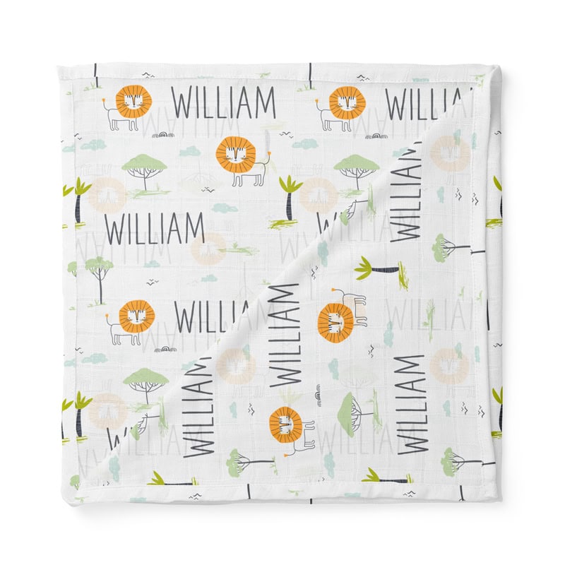 little lion swaddle folded