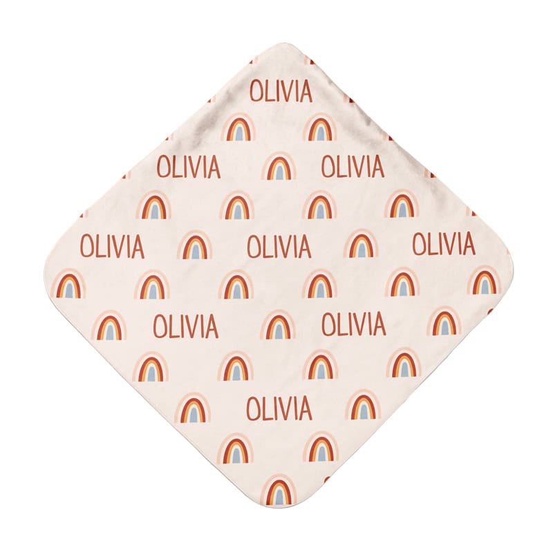 loving rainbow hooded towel