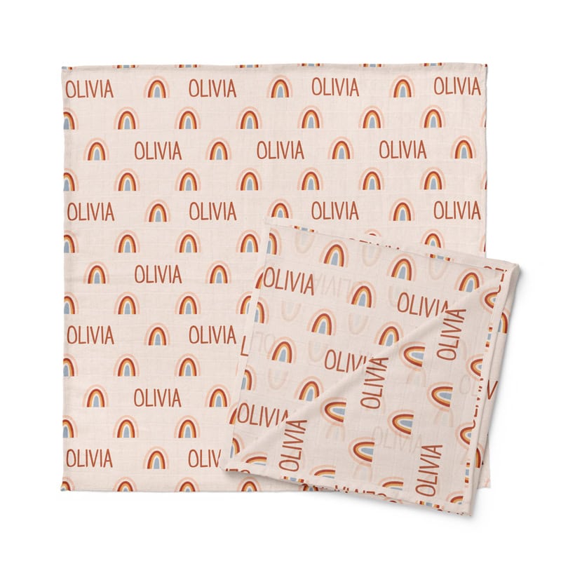 loving rainbow swaddle