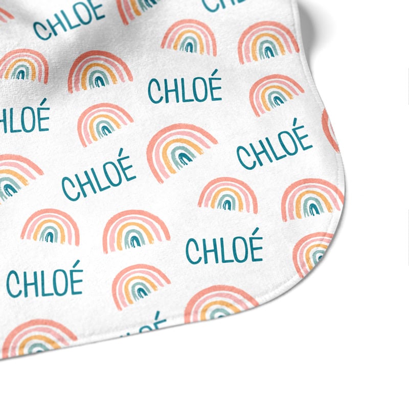 rainbow hooded towel corner