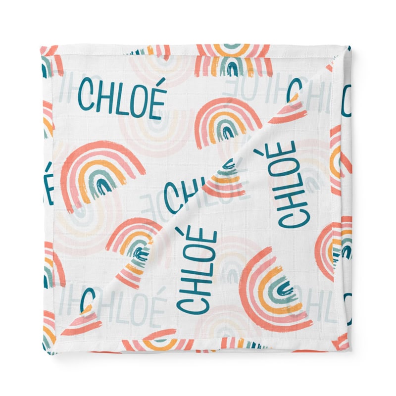 rainbow swaddle folded