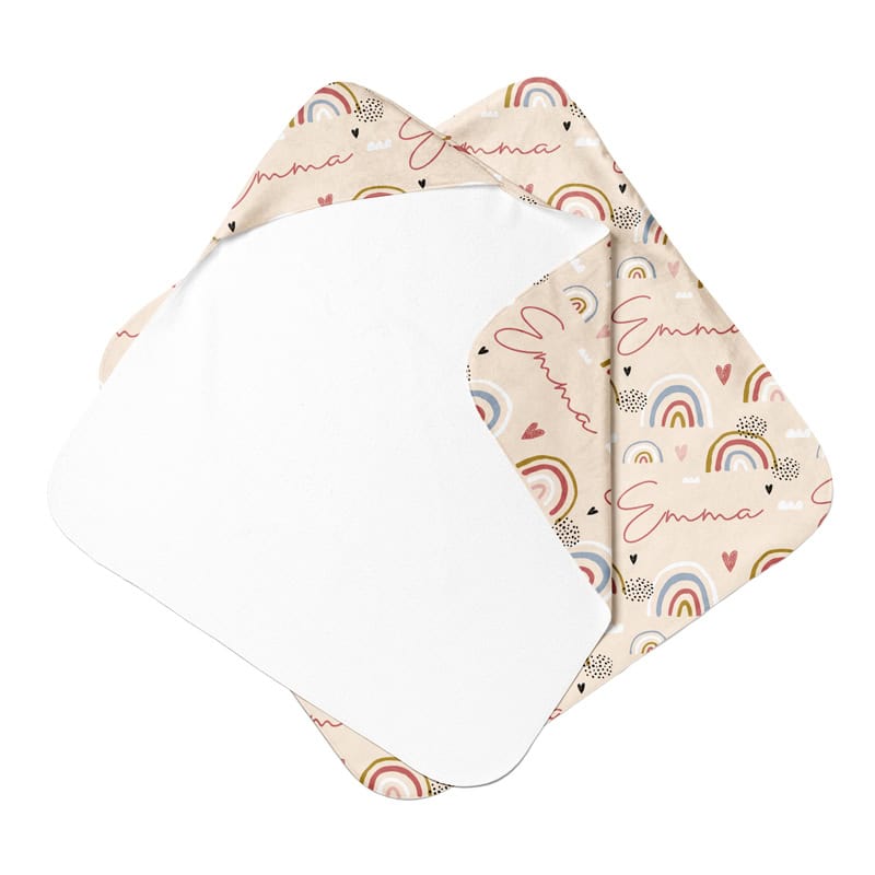 sweetest rainbow hooded towel front