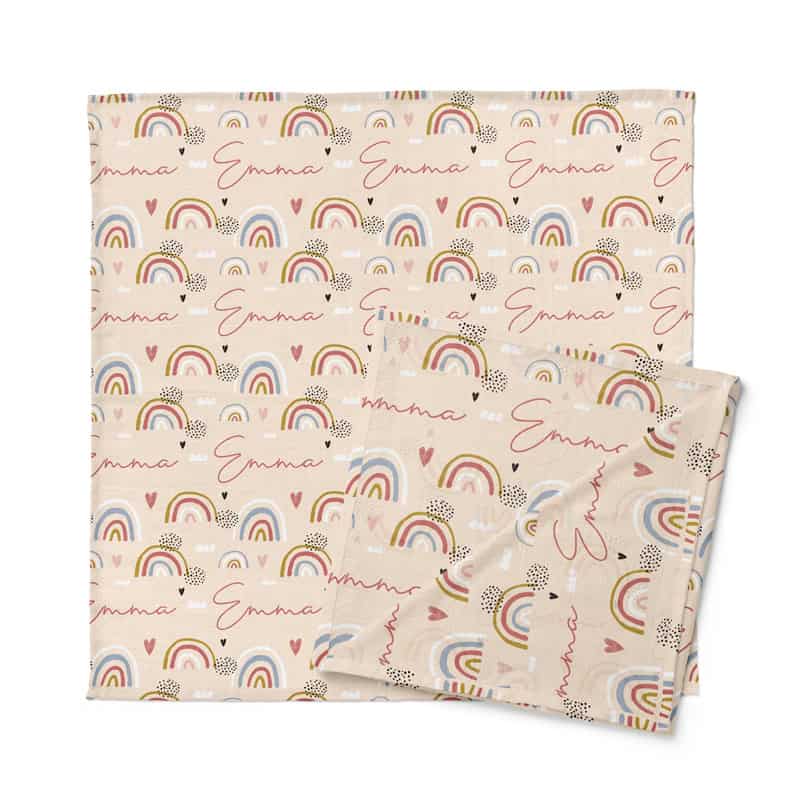 sweetest rainbow swaddle