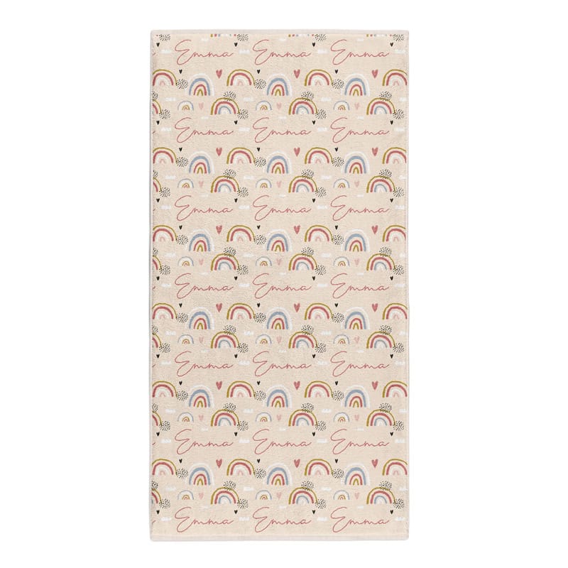 sweetest rainbow towel front