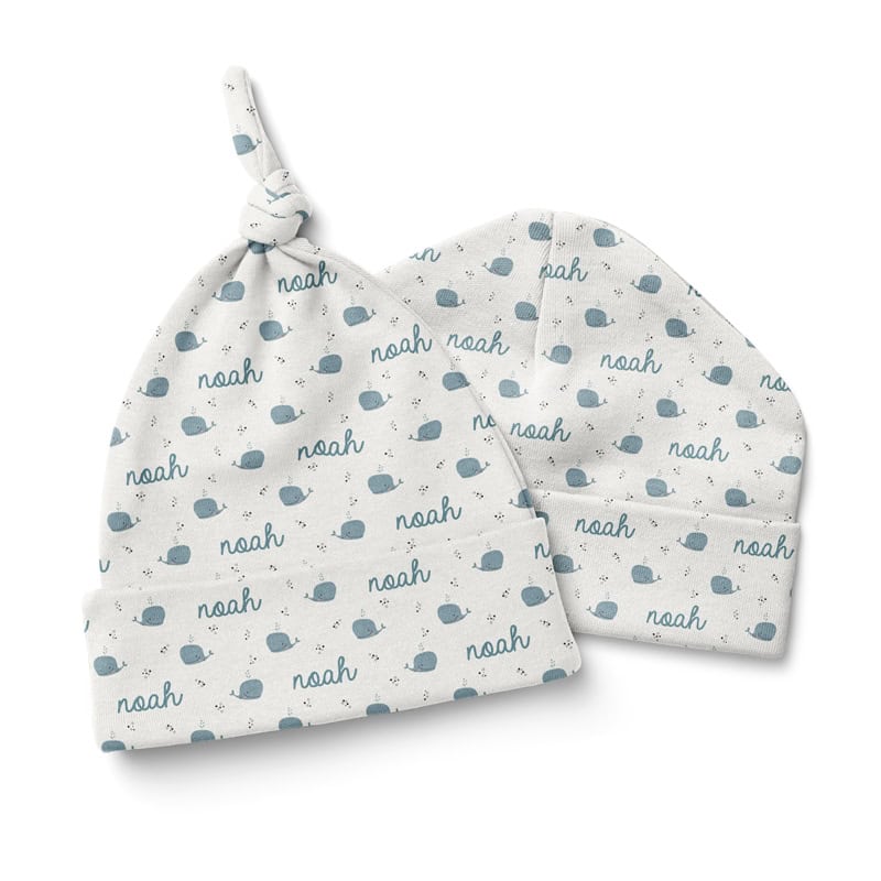 whale baby beanie
