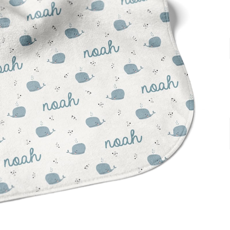 whale hooded towel corner