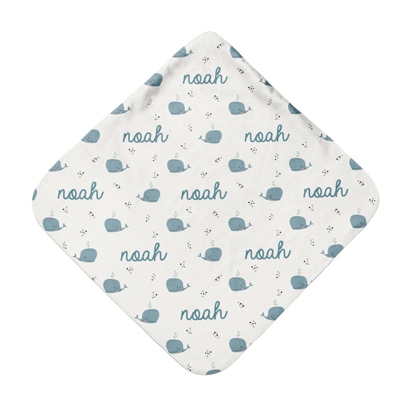 whale hooded towel