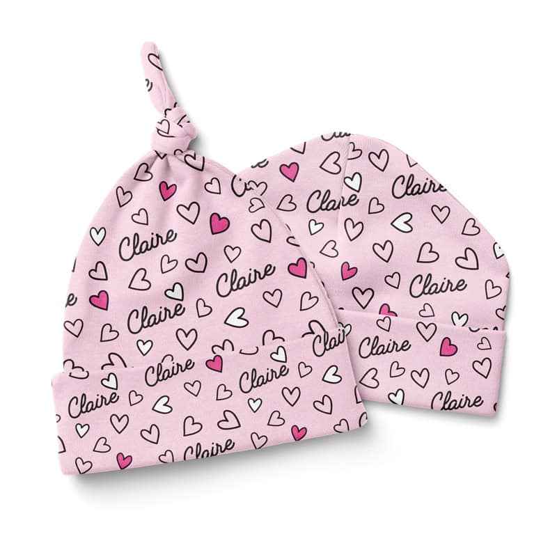 Adorable Hearts Baby Hat