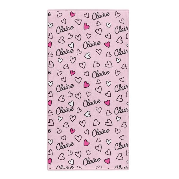 Adorable Hearts Bath Towel