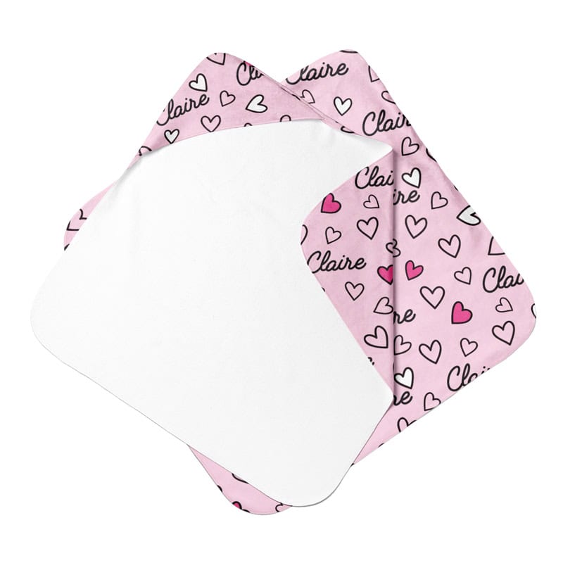 Adorable Hearts Hooded Towel