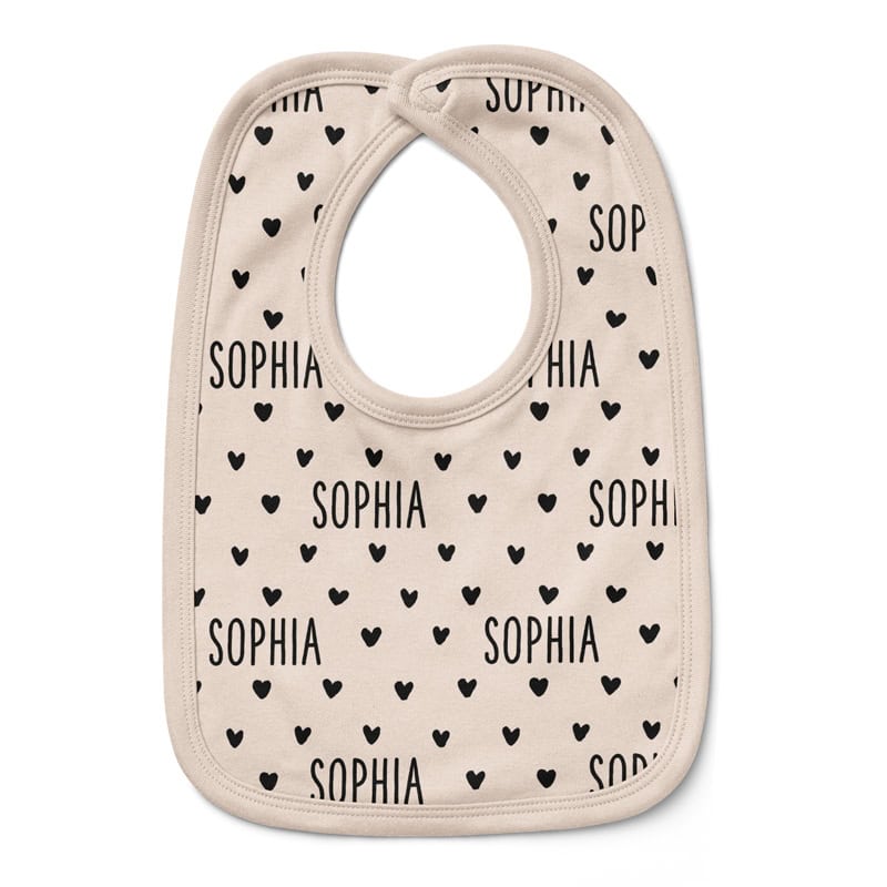 Black Hearts Bib