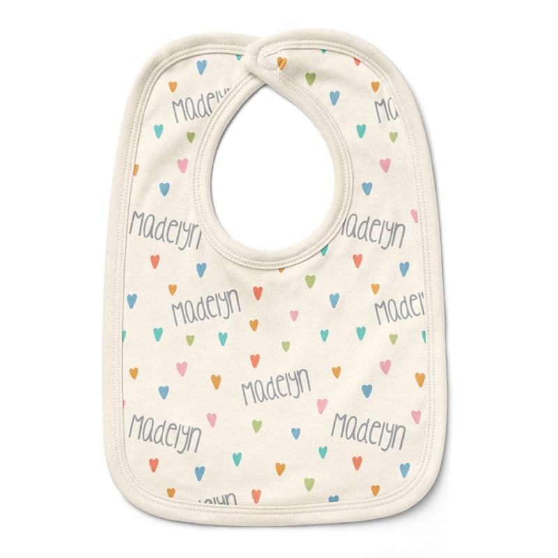Colorful Hearts Bib