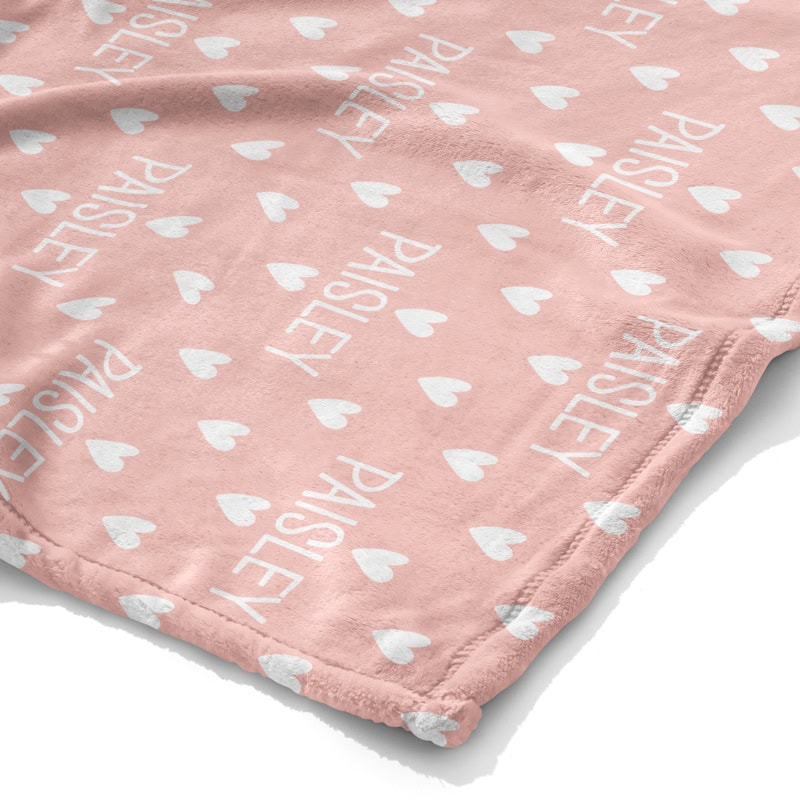 Heart Throw Blanket Corner