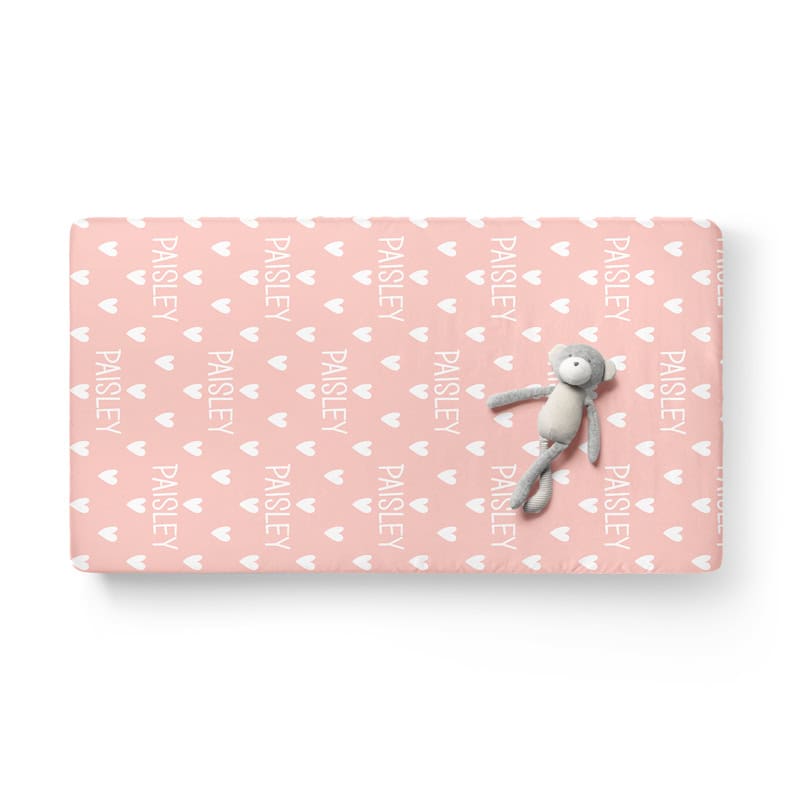 Lovable Hearts Crib Sheet