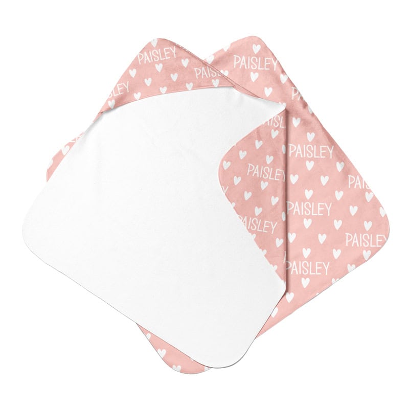 Lovable Hearts Hooded Towel