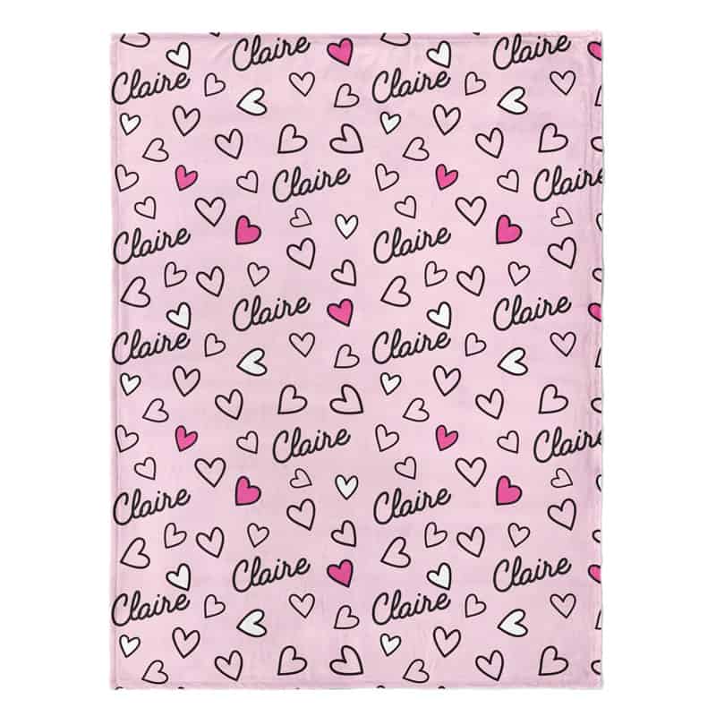 Pink Heart Blanket