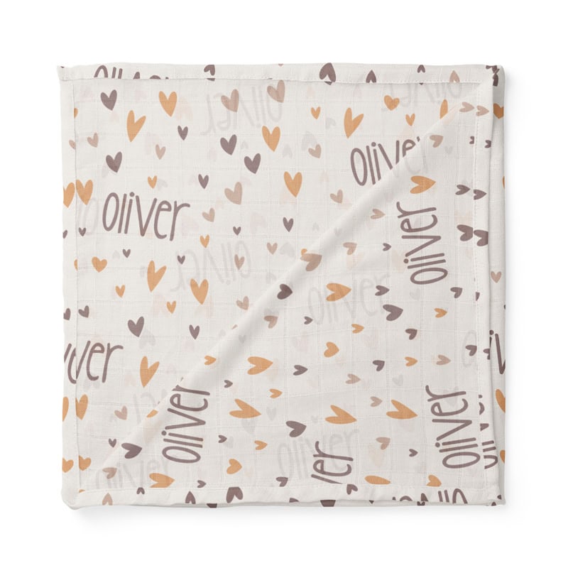 Special Hearts Baby Swaddle Folded