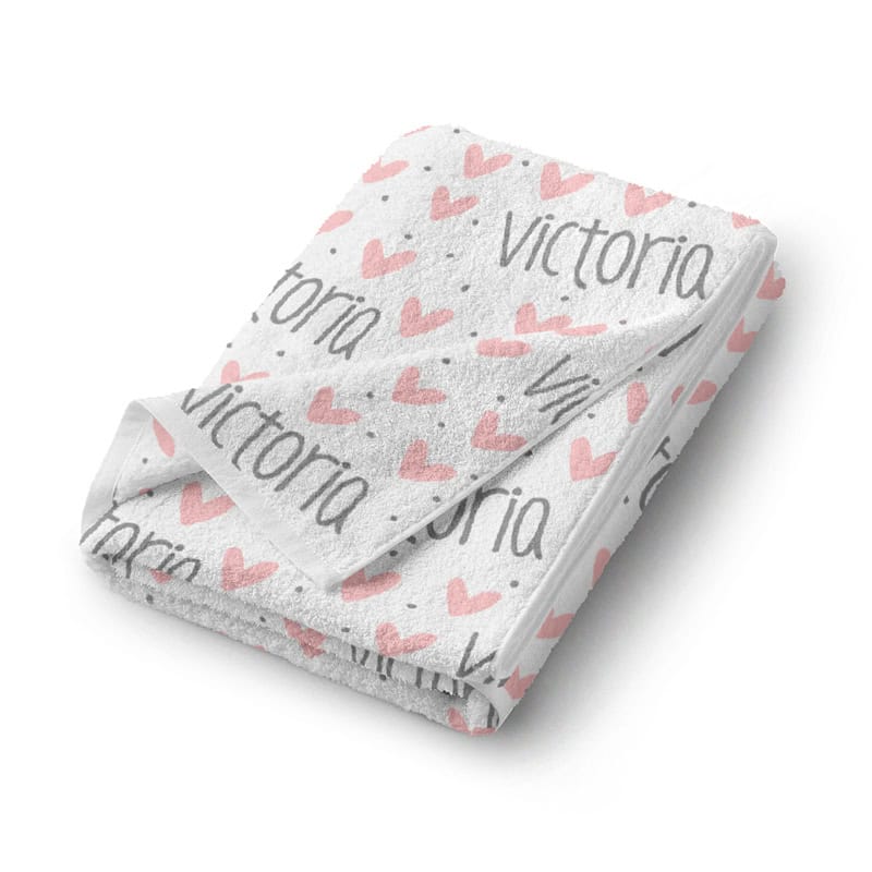 Sweethearts Bath Towel Folded