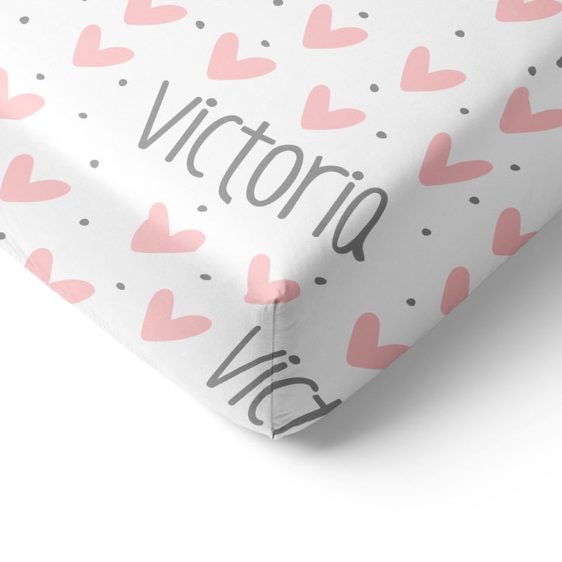 Sweethearts Crib Sheet Corner