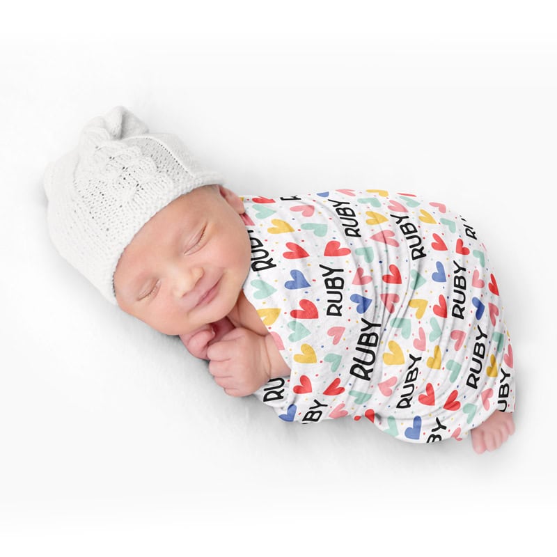 Vibrant Hearts Baby Swaddle Baby