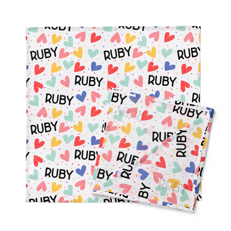 Vibrant Hearts Baby Swaddle