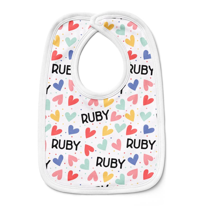 Vibrant Hearts Bib