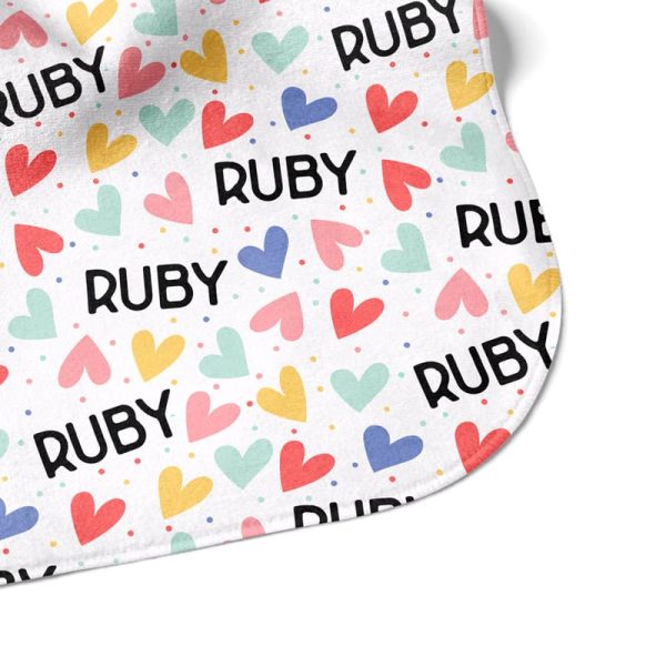 Vibrant Hearts Hooded Towel Corner