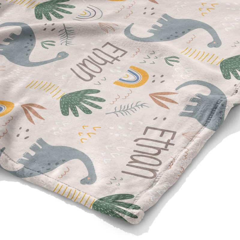 Baby Brachiosaurus Blanket Corner