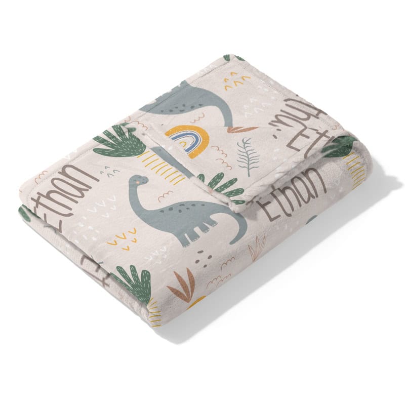 Baby Brachiosaurus Blanket Folded