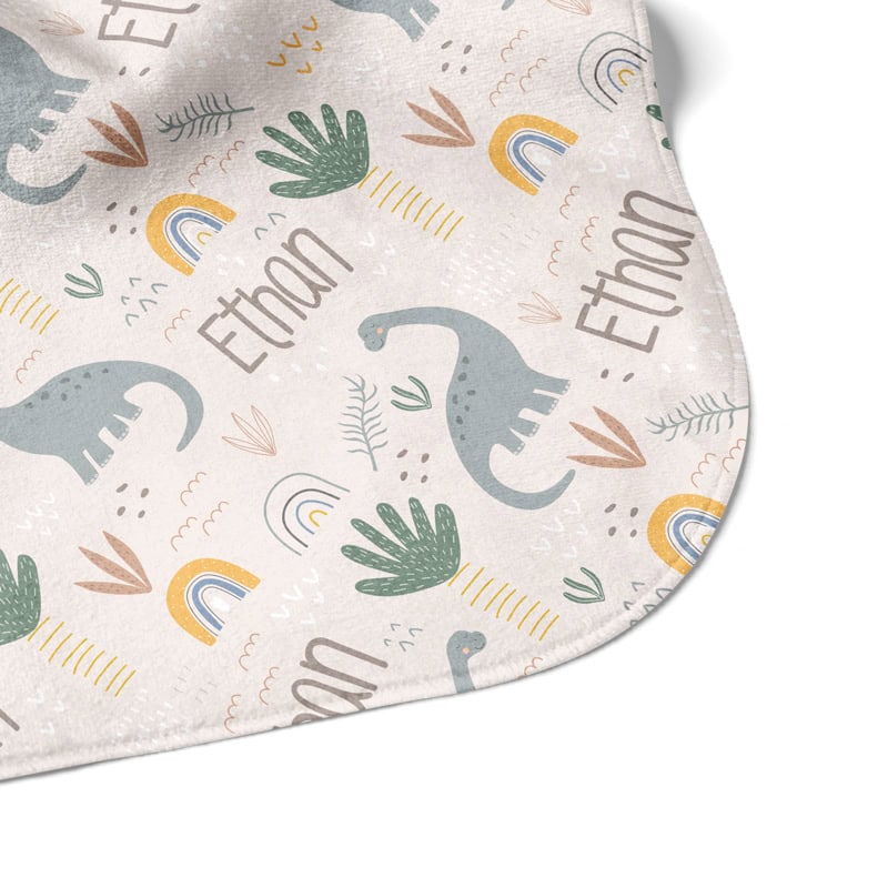 Baby Brachiosaurus Hooded Towel Corner
