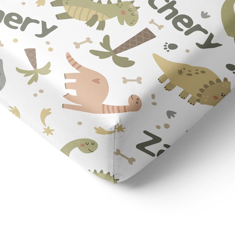 Dinosaur Crib Sheet Corner