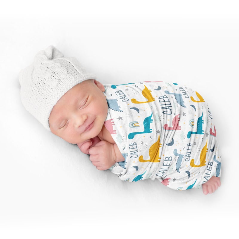 Dinosaur Dreams Swaddle Baby