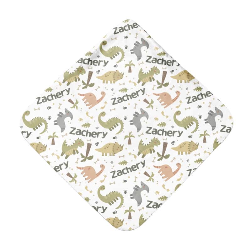 Dinosaur Hooded Towel Back