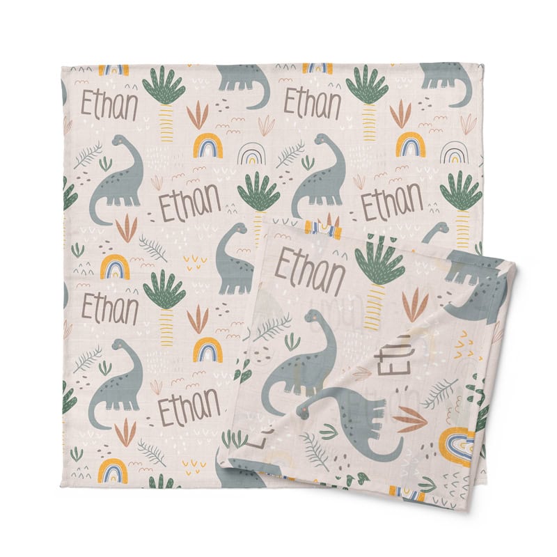 Dinosaur Muslin Blanket
