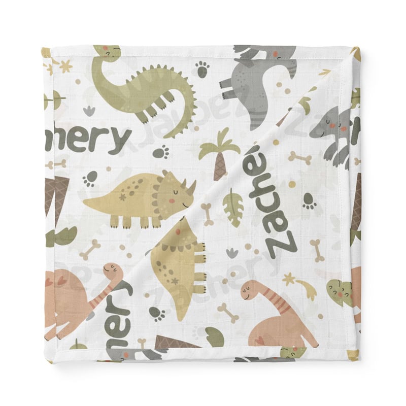 Dinosaur Swaddle Folded