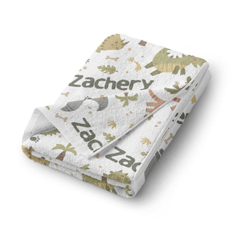 Dinosaur Towel Folded