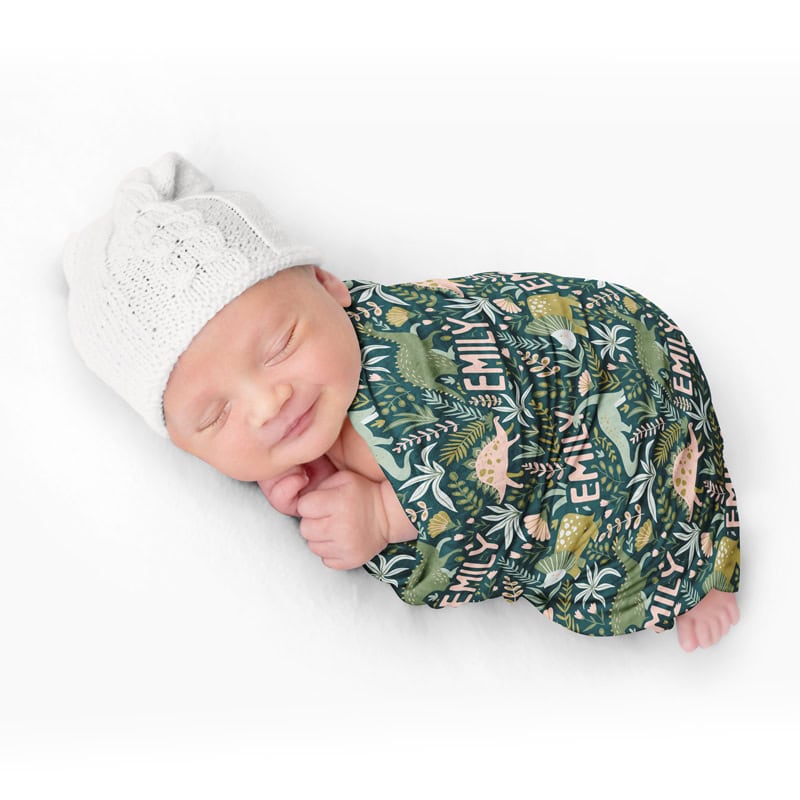 Jurassic Jungle Swaddle Baby